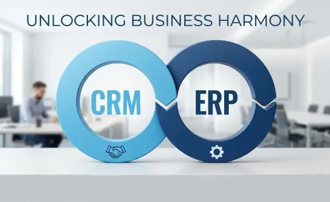 لوحة تحكم نظام CRM و ERP لشركة إماراتية تعرض المبيعات والمخزون